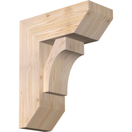 Ekena Millwork Westlake Slat Smooth Bracket w/ Offset Brace, Douglas Fir, 7 1/2"W x 18"D x 22"H BKT0806X18X22WTL06SDF